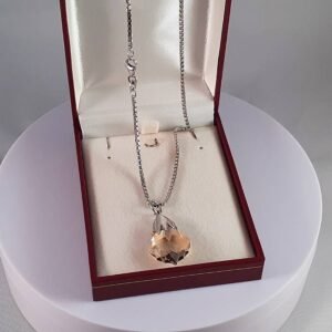 COLLAR MALLA VENECIANA CON COLGANTE SWAROVSKI PARA DAMA